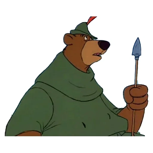 il maschio, robin hood, cartoon robin hood, robin hood disney, orso cartone animato di robin hood
