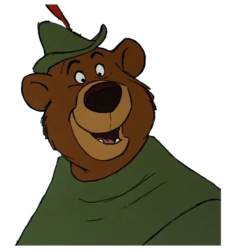 männlich, little john, disney charaktere, robin hood disney, robin hood cartoon bear