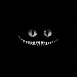 темнота, чеширский кот, улыбка чеширский кот, глаза чеширского кота, улыбка чеширского кота черном фоне