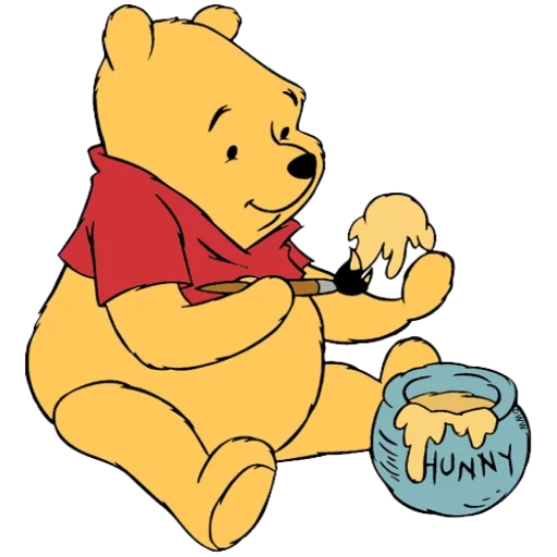 winnie the pooh, winnie the pooh, winnie pooh honey, winnie the fluff is sitting, winnie pooh disney eats honey