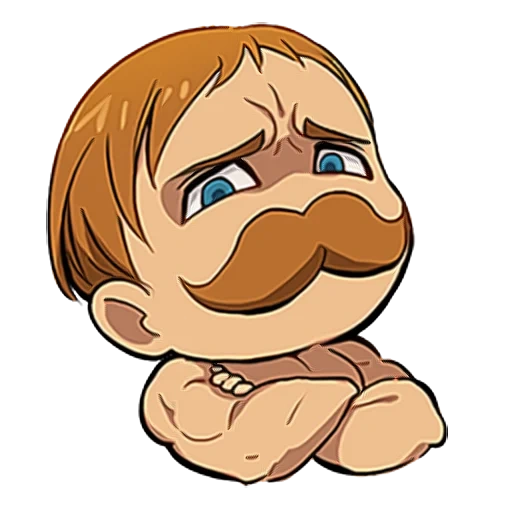 immagine, escanor chibi, escanor samada, personaggi anime, anime dei personaggi chibi