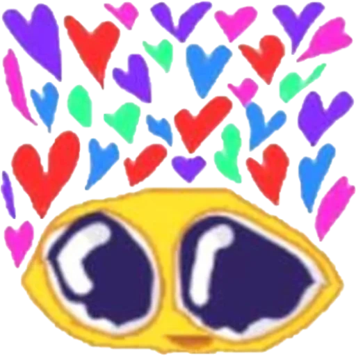 anime, human, eye hearts, sad emoji, cursed emoji love eyes