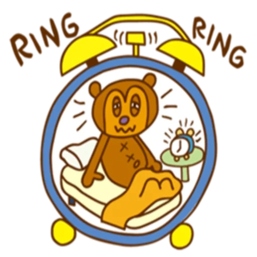 logotipo, para crianças, macaco de bálsamo, um despertador, o aplicativo de ícone