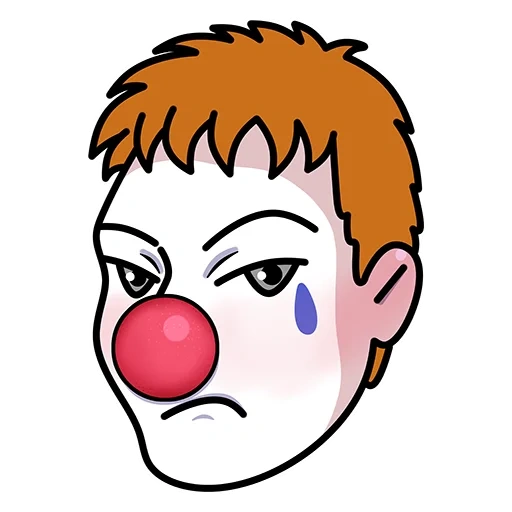 face, clown, child, the face of the clown, simon clown