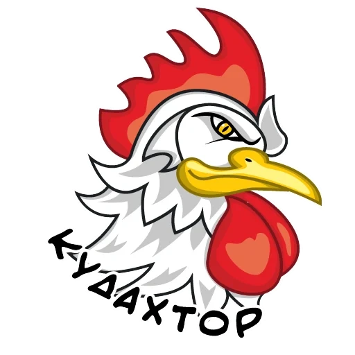 méchant coq, cockerbird, tête de coq