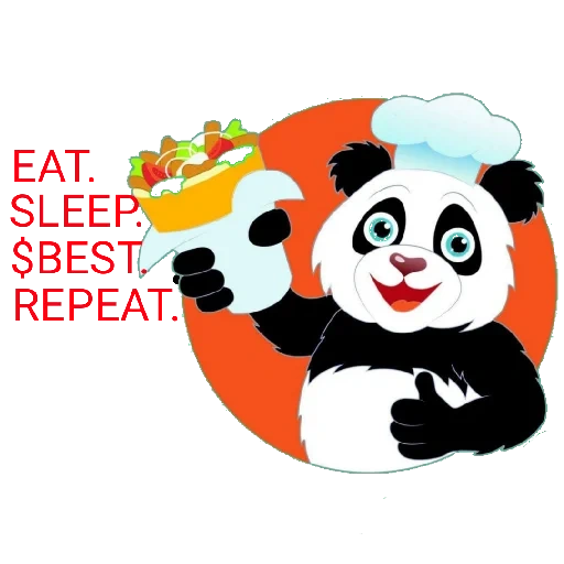 panda, panda bien fed, panda es querido, panda de niños, ilustración de panda