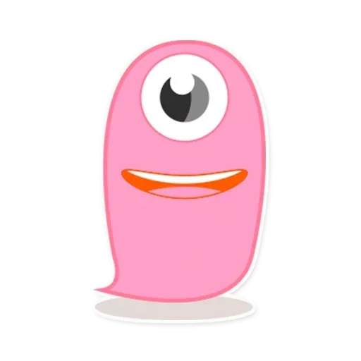 emoticon di emoticon, bambino, mostro rosa, denti di mostro rosa