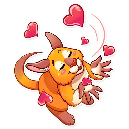 kanguru, fennec fox, pokemon lechu, emoji kanguru, stiker kanguru