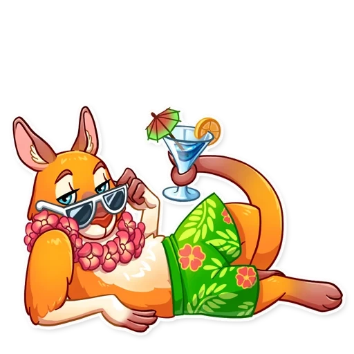 fox, fox, kangaroo, kangaroo emoji, kangaroo sticker