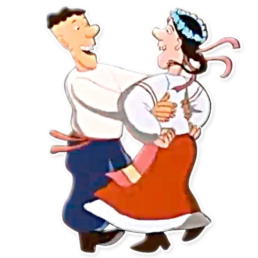 khokhol, ukrainian dance, moldavian dance, cartoon ukrainians, ukrainian dance drawing