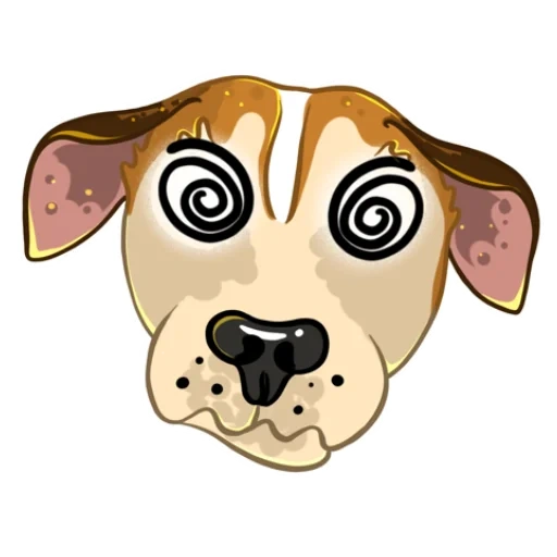 jack russell, dog face logo