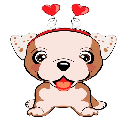 puppy, dogs, bulldog, dogs, the dog is a heart