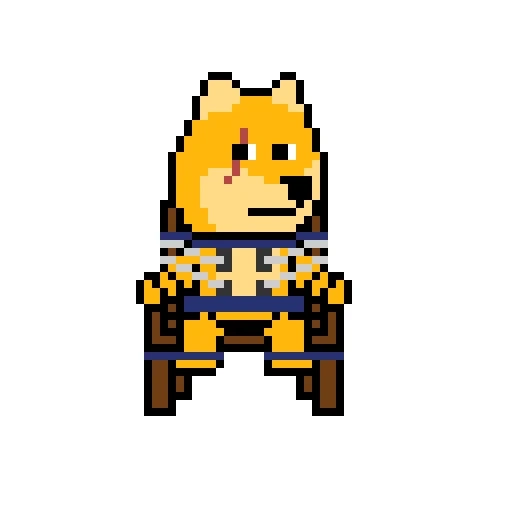 ksatria jiwa, pixel art, pixel fox, pahlawan ksatria jiwa, seni pixel anjing