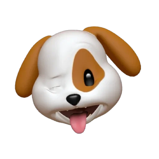chien commémoratif, populaire chien de compagnie beagle, chien animoji, animogi est ennuyeux, animogi voit le chien