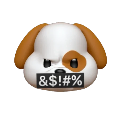 emoji dog, cane sorridente, emoji dog, emoji dog mela, animoji la forma dei cani