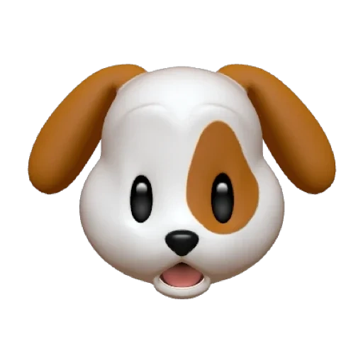 chien souriant, expression de chien, chien commémoratif, chien animoji, chien d'émoticône de pomme