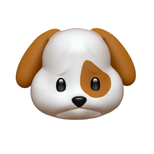 anjing senyum, anjing emoji, panda animoji, anjing memoji, animoji bentuk anjing