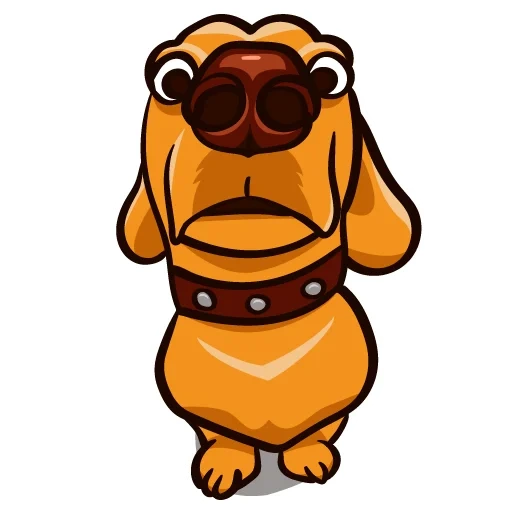 salchicha, garra, crazy dachshund, caricatura de pug
