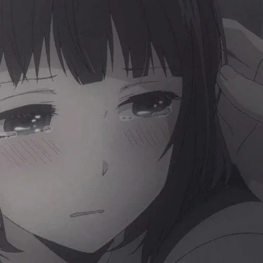 idéias de anime, kuzu no honkai, anime é triste, seleção de anime, garota de anime triste