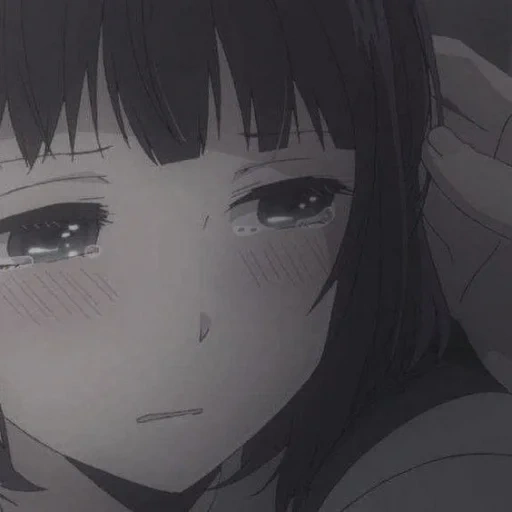 animation creativity, kuzu no honkai, sad animation, animation selection, sad cartoon girl