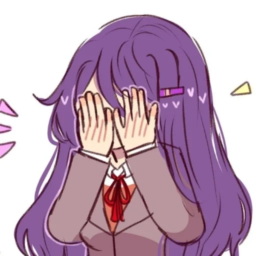 рисунок, юри ддлк, yuri ddlc, doki doki, doki doki literature