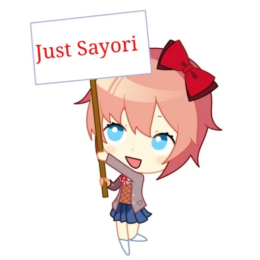 ddlc, sayori, doki doki, muelle, chibi zhai tejido