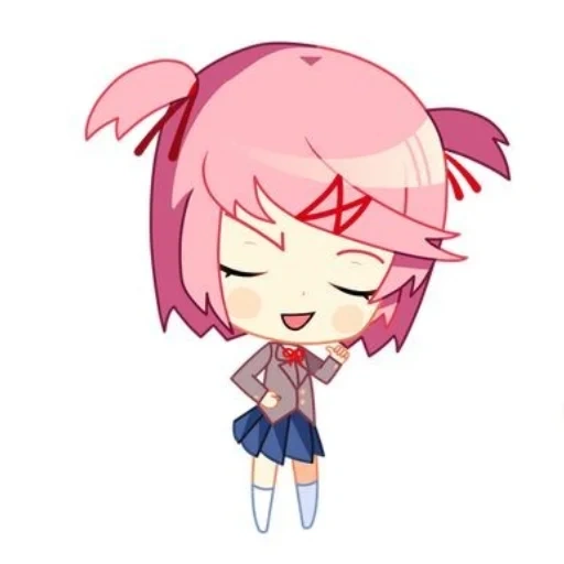 natsumu chibi, ddlc summu chibi, natsuki chibi a été lésé, quai en bois d'été de chibi, doki doki literature club akabi natsuki