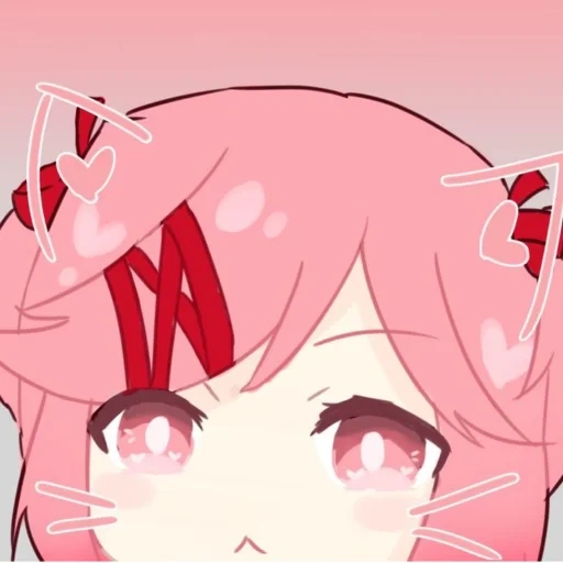 anime, natsuki, anime characters, arts anime girls, natsuki doki doki is not