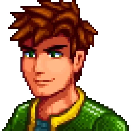 vallée de stardew, alex stardew valley, elliot stardew valley, personnages sur la vallée de stardew, stardew valley alex arty