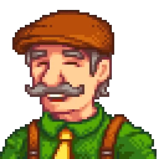 vallée de stardew, stardew valley farm, wiki de stardew valley, maire de pantalons de stardew valley, personnages sur la vallée de stardew