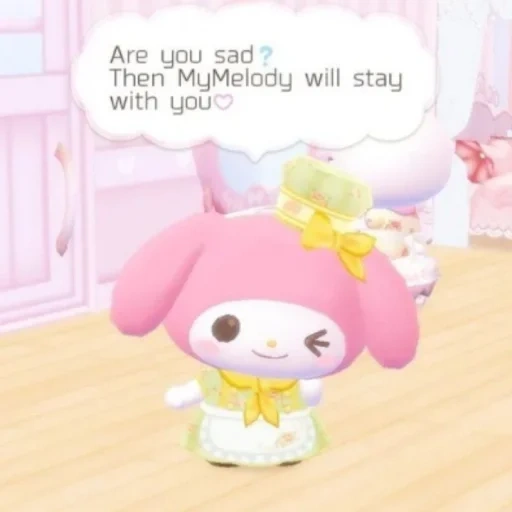 my melody, das spiel von tomotoru, melody hallo kitty, hallow kitty cute kawaii