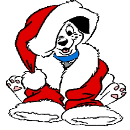 101 dalmazia natale, anime del cane di capodanno, 101 dalmazia natale, cartoon dog capodanno, cartoon del cane di natale