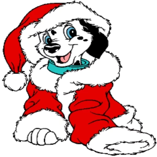 navidad de disney, the walt disney company, 101 perros moteados navidad, año nuevo del perro de dibujos animados, caricatura de perro de navidad