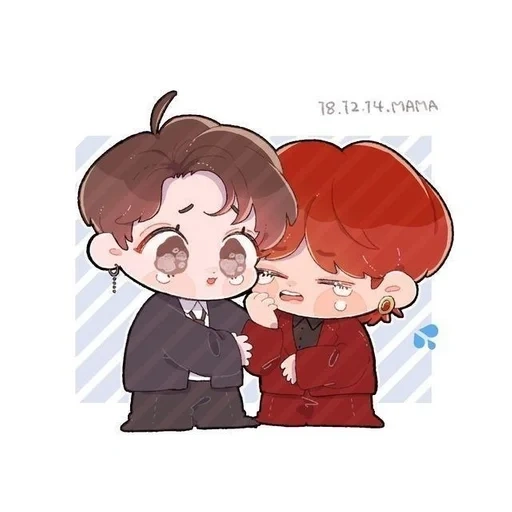 bts fanart, chansoo fanart, bts vkook чиби, got7 markjin fanart, бтс чиби чонгук тэхён