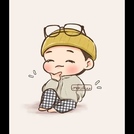 bts chibi, bts chibi, bts fanart, gambar bts, lukisan tokoh chibi