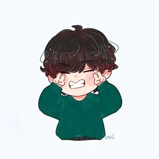 imagen, artes bts, artes linda, dibujos chibi, lindos dibujos de chibi