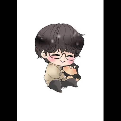 anime, bts chibi, taj chibi, anime kawaiwai, kim taieng chibi