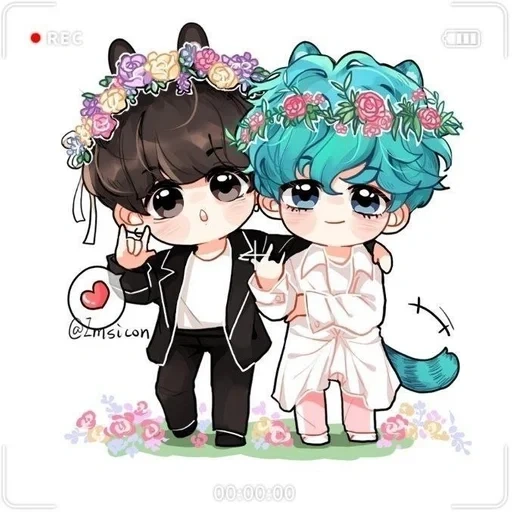 chibi bts, bts fanart, chibi bts shujia, bts chibi formation, bts mcnay line chibi