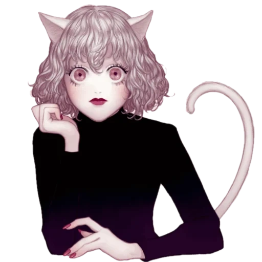 hunter neferpitu, hunter x hunter 3, anime cat curly hair, anime hunter neferpitu, nevopita hunt hunt