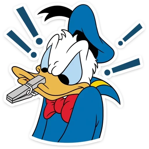 donald duck, donald duck wird böse, donald duck aufkleber