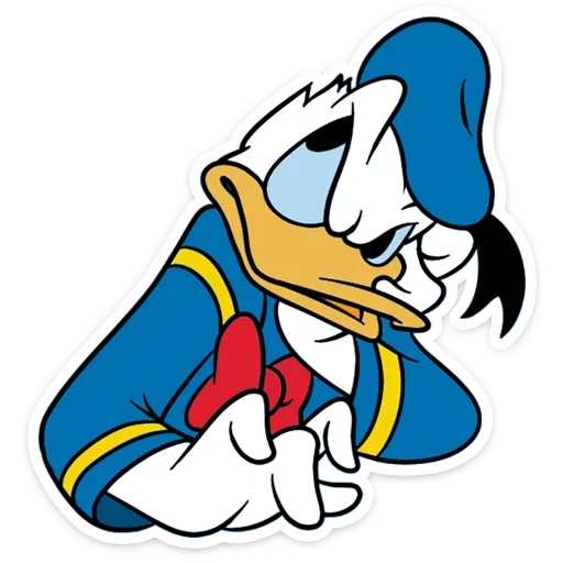 pato donald, donald duck 18, pegatina donald duck mickey