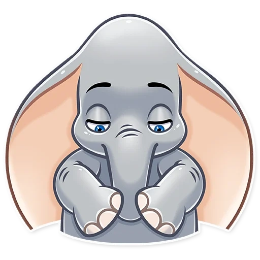 dumbo, le bébé éléphant est ennuyeux, dumbo éléphant fond blanc