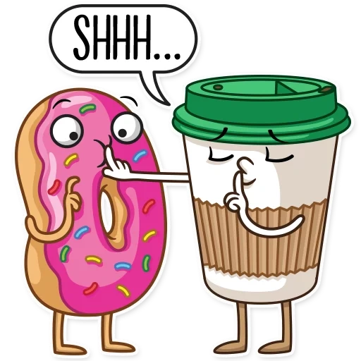 kaffee, krapfen, kaffeekonut, und die form von nahrungsmitteln von donuts