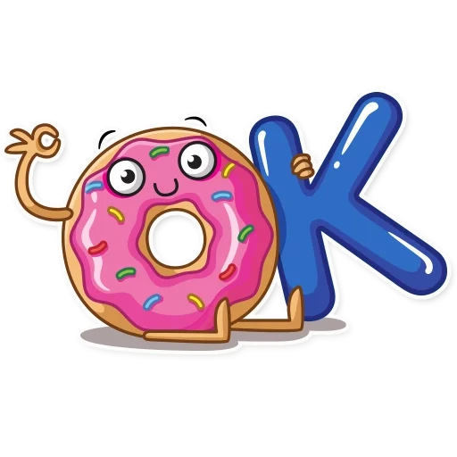donuts, donuts, dessins animés de donuts