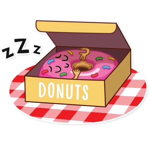 donut, donuts, donation drawing, box with donuts drawing