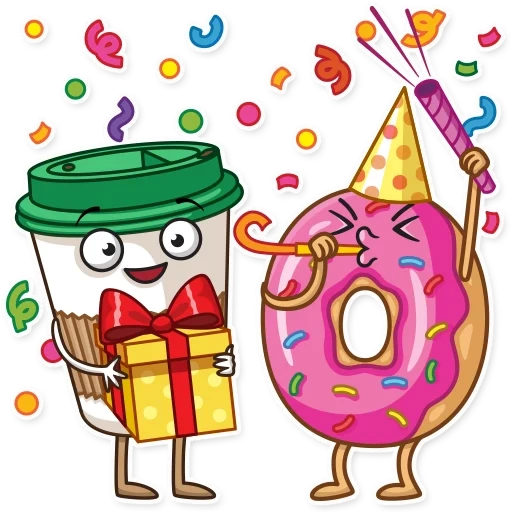 donuts, donuts, café donut, olhos de comida de desenho animado