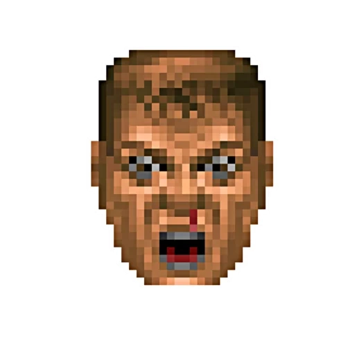 cara del día del juicio final, doomguy 1993, doomguy 1993 cara, doom ii hell on earth, doomguy face por celda