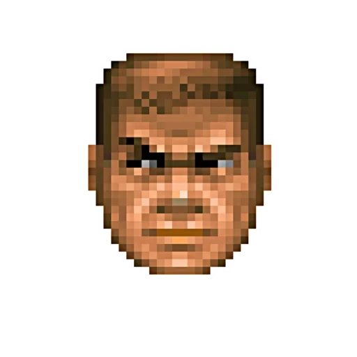 doomguy, visage doomguy, face doom 1993, face doomguy 1993, face doomguy sur les cellules