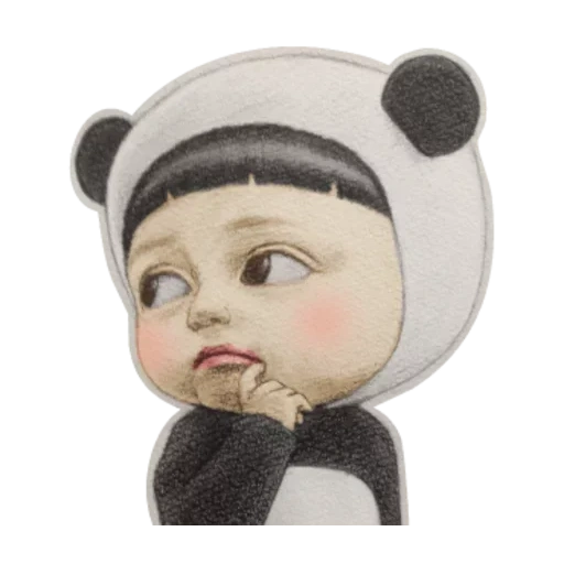 sebuah mainan, anime panda gadis, wanita kucing emoji, mainan lembut panda