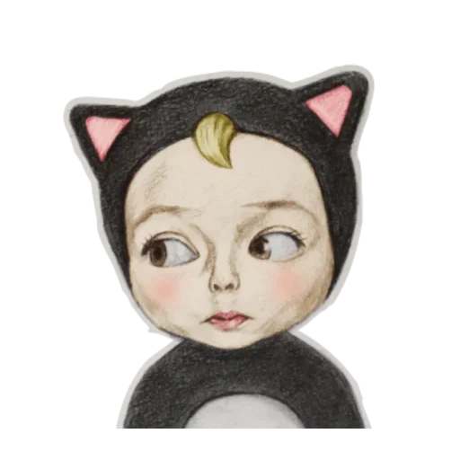 xue, fille, personnage, femme chat emoji